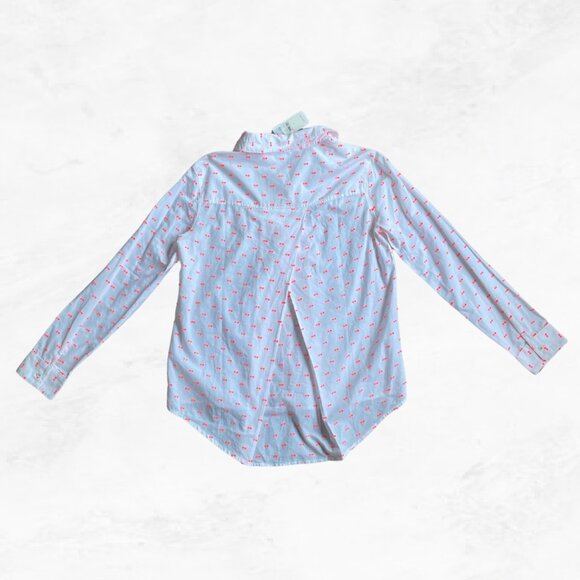 Splendid Button-Down Shirt with Neon Pink Bow Detail - Picture 6 of 6